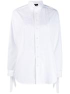 Jejia Pleated Front Tuxedo Shirt - White
