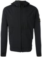 Stone Island Zipped Lightweight Jacket, Men's, Size: Xl, Black, Polyester/spandex/elastane