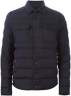 Moncler Classic Padded Jacket, Men's, Size: 3, Blue, Polyamide/spandex/elastane/feather Down