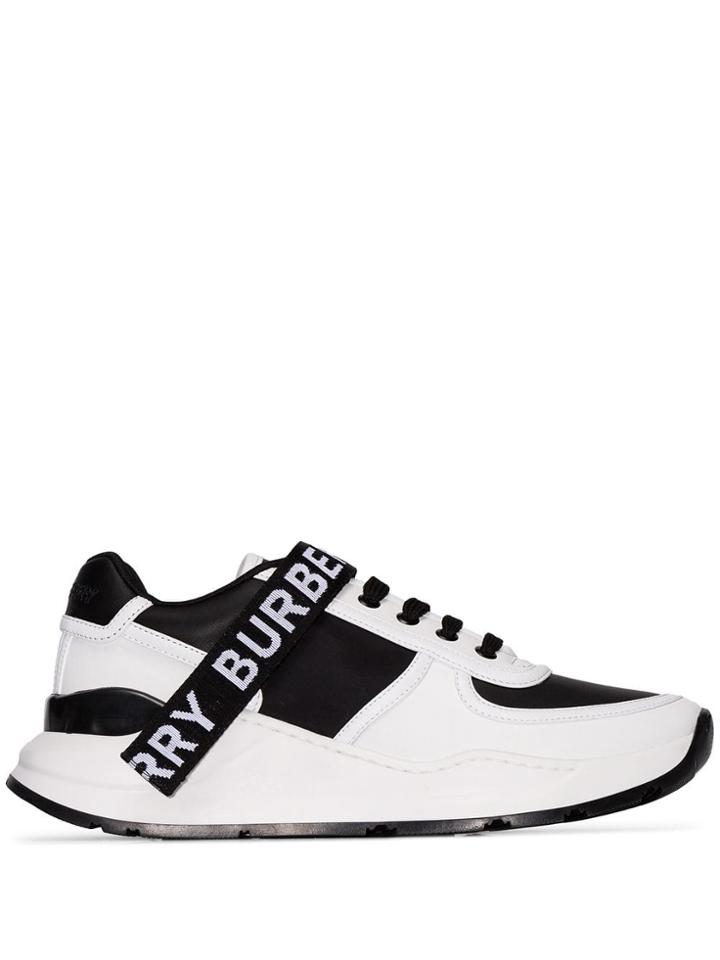 Burberry Ronnie Logo-strap Sneakers - Black