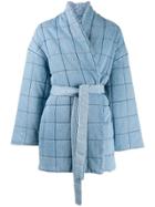 Áeron Tie-waist Coat - Blue