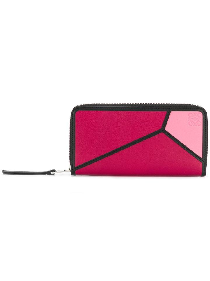Loewe Geometric Continental Wallet - Pink