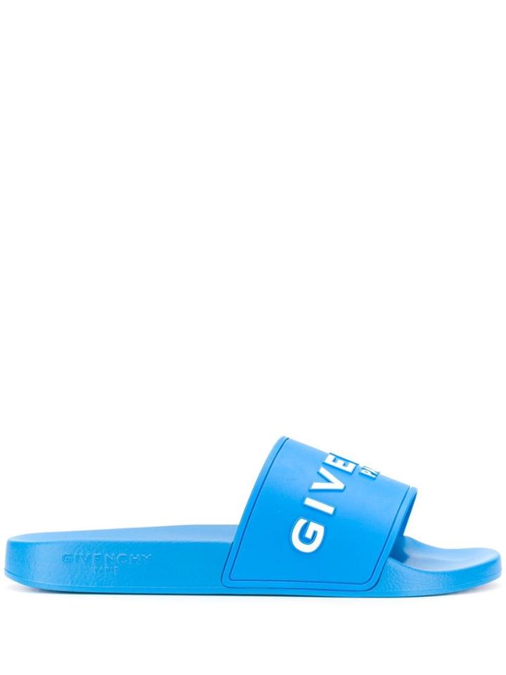 Givenchy Logo Slides - Blue