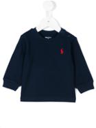 Ralph Lauren Kids - Embroidered Logo Sweatshirt - Kids - Cotton - 9 Mth, Blue