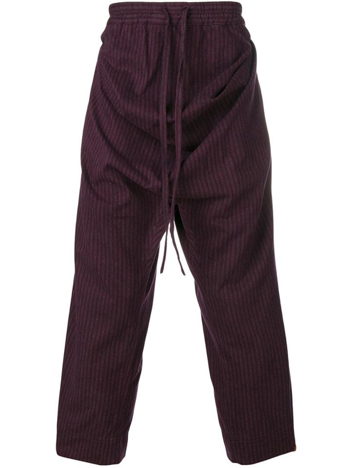 Vivienne Westwood Striped Baggy Front Trousers - Pink & Purple