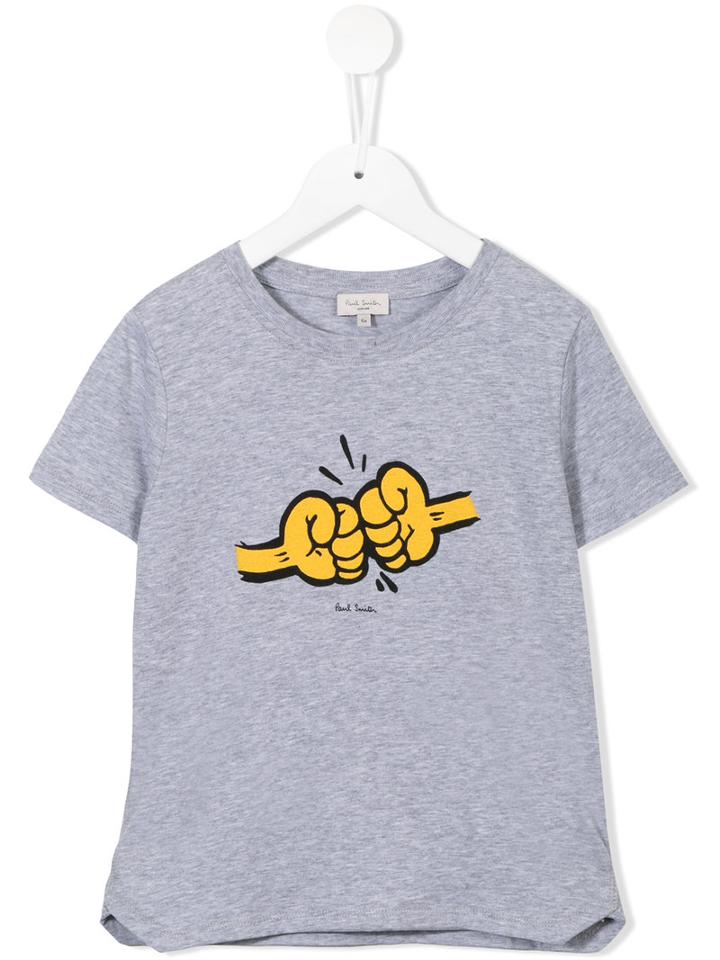 Paul Smith Junior Fist Bump T-shirt, Toddler Boy's, Size: 2 Yrs, Grey