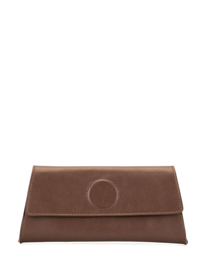 Modern Weaving Trapeze Stitch Clutch - Brown