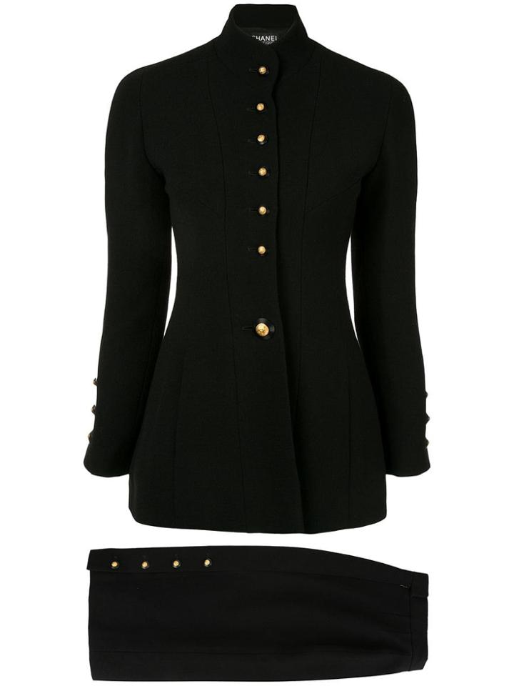 Chanel Pre-owned Cc Setup Jacket Skirt Suit - Black