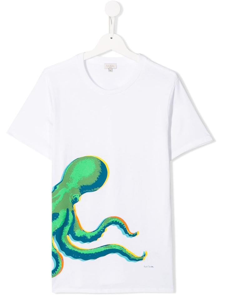 Paul Smith Junior Octopus Print T-shirt - White