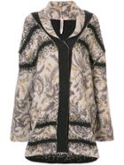 Antonio Marras Floral Knitted Coat - Brown
