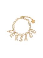 Versace Logo Pendant Bracelet - Gold