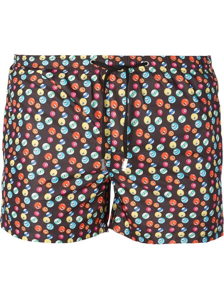 Fefe Billiard Print Swimming Shorts