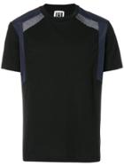 Les Hommes Urban Mesh Panel T-shirt - Black