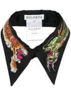 Melampo - Dragon & Tiger Collar - Women - Cotton/polyester - One Size, Women's, Black, Cotton/polyester