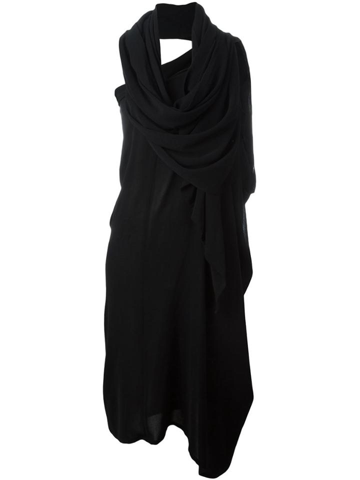 Yohji Yamamoto Vintage Draped Dress - Black