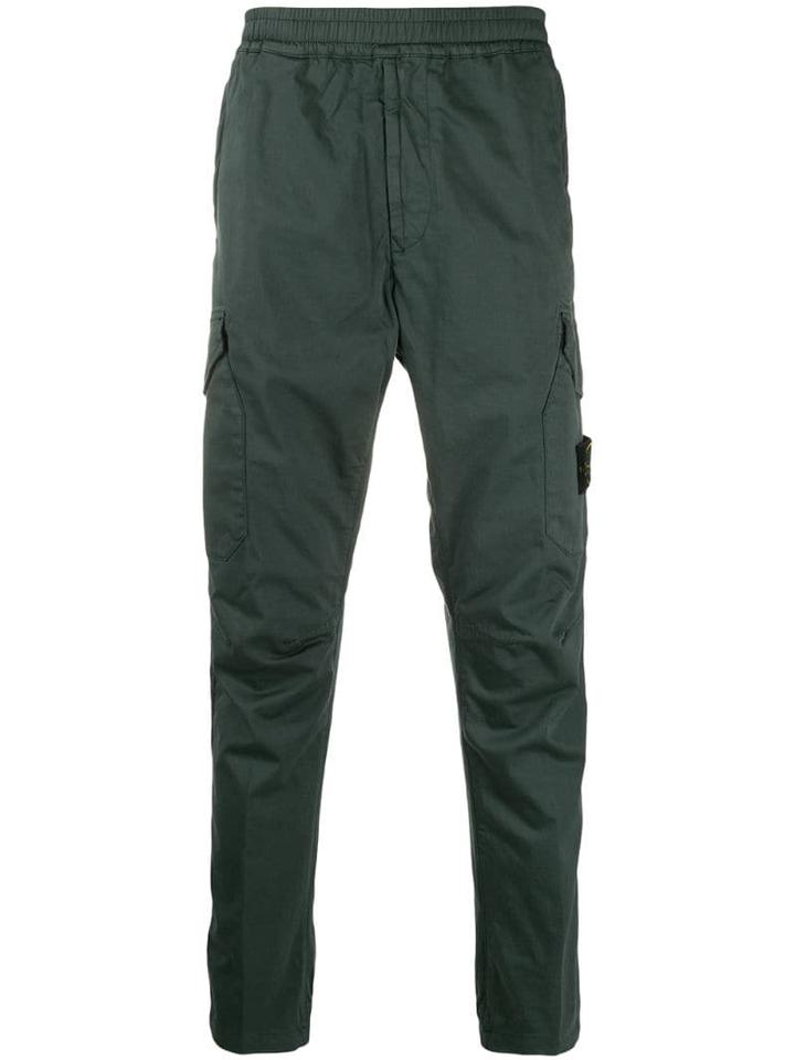 Stone Island Elasticated Waist Trousers - Green