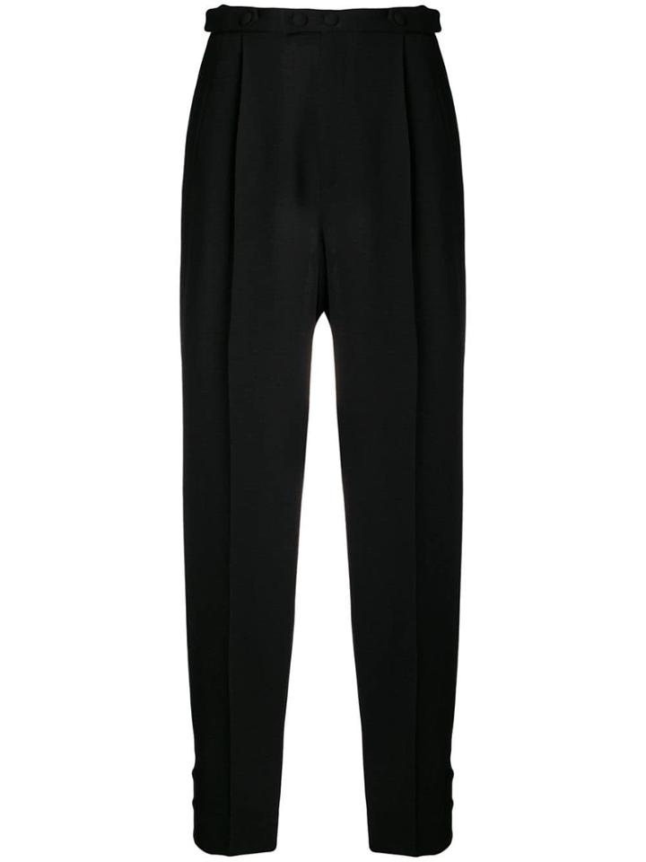 Givenchy Tailored Button Detailed Trousers - Black