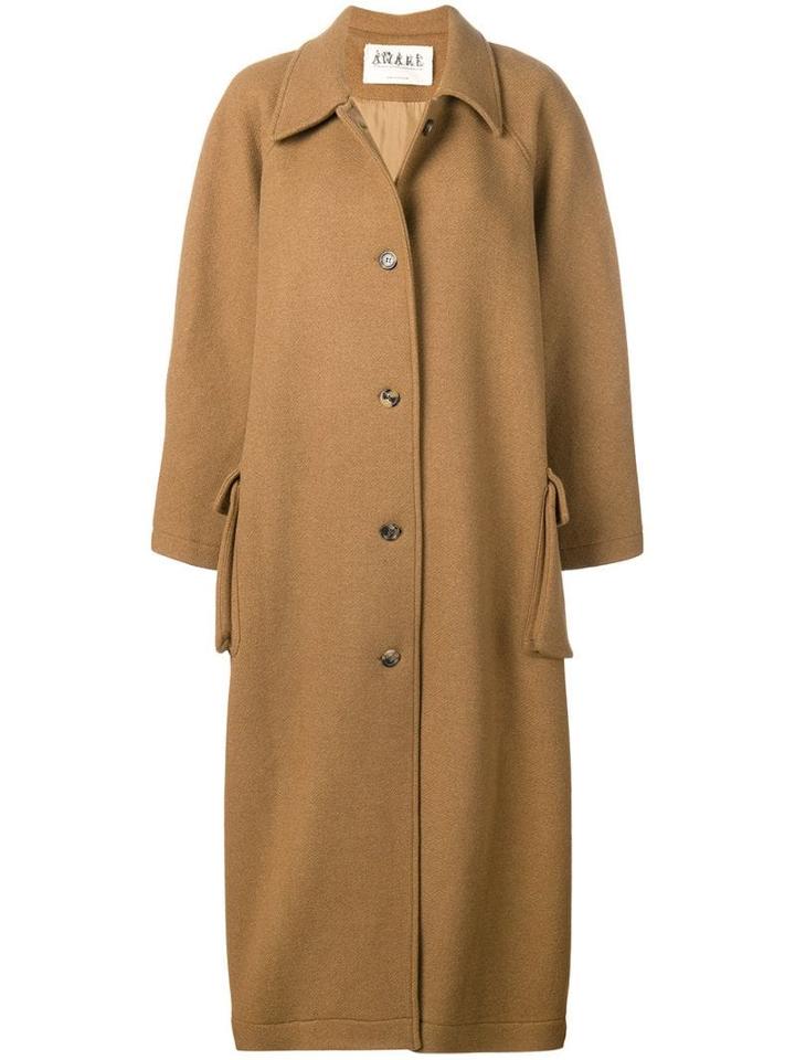 A.w.a.k.e. Mode Slit Sleeve Coat - Brown