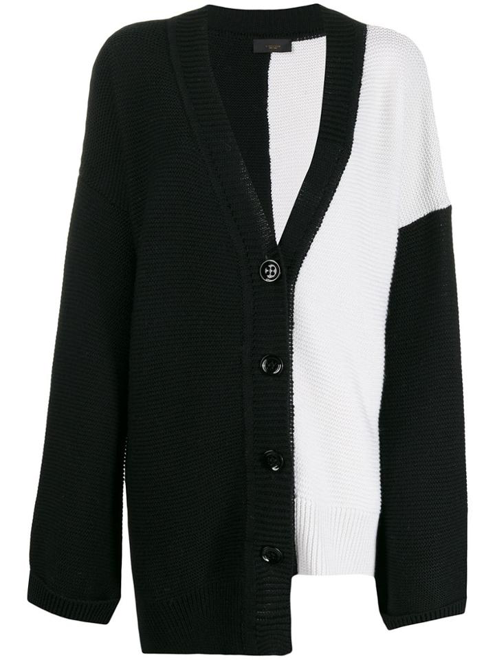 Lédition Knitted Front-button Cardigan - Black