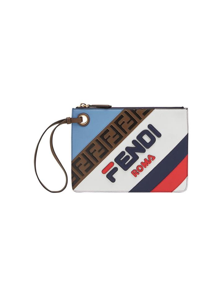 Fendi Small Triplette Clutch - Blue