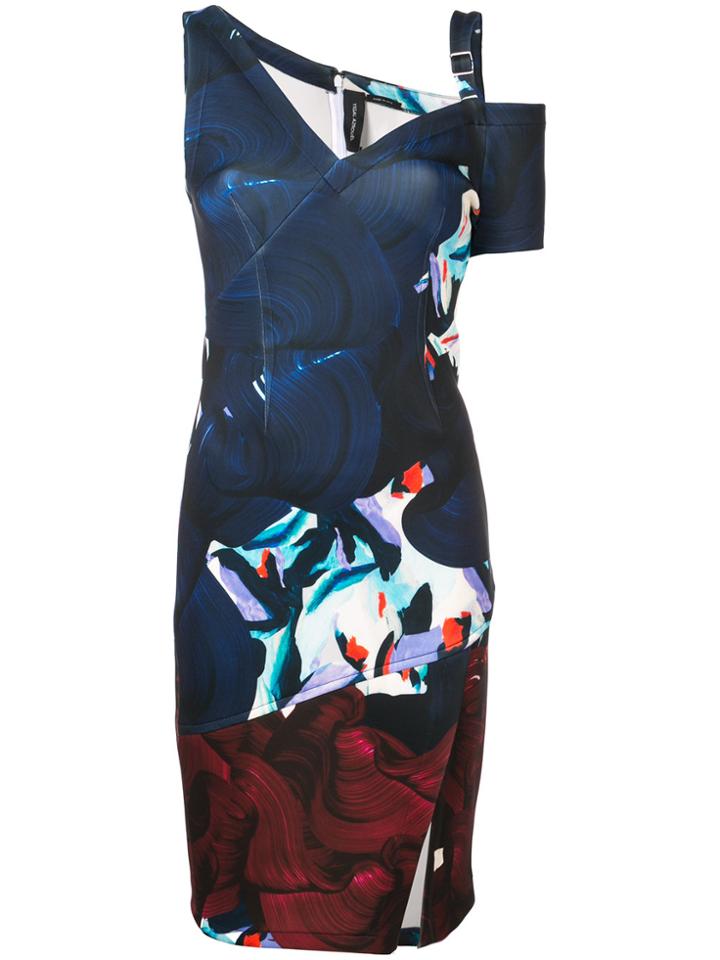 Yigal Azrouel Strap Detail Mid Dress - Blue