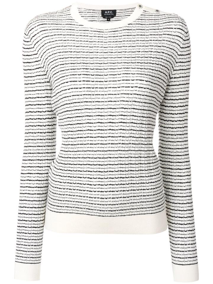 A.p.c. Crew Neck Jumper - White