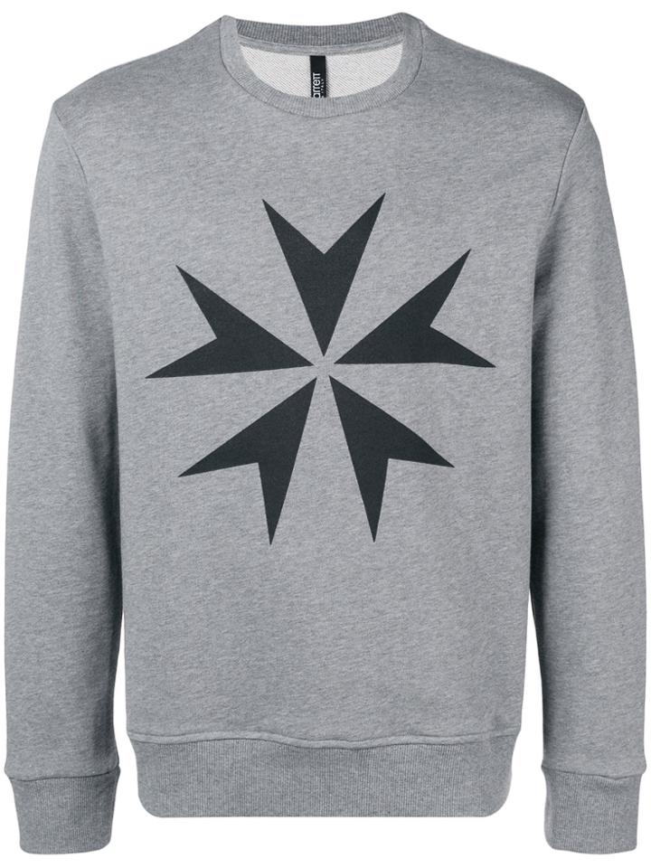 Neil Barrett Military Star Print Sweatshirt - Grey
