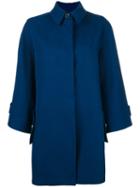 Rossella Jardini Wide Sleeve Coat, Women's, Size: 40, Blue, Cotton/silk