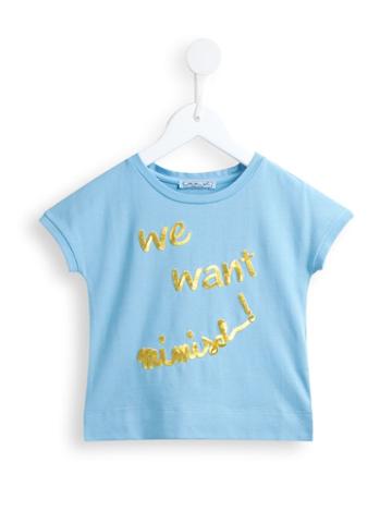 Mi Mi Sol We Want Mi Mi Sol Embroidered T-shirt