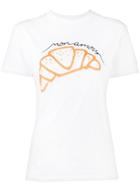 Ganni Moulin Croissant Print T-shirt - White