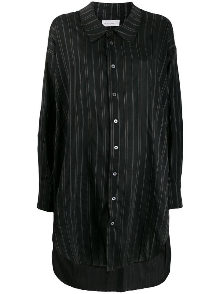 Faith Connexion Long Striped Shirt - Black
