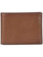 Coach Slim Billfold Id Wallet - Brown
