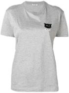 Miu Miu Cat Embellished T-shirt - Grey