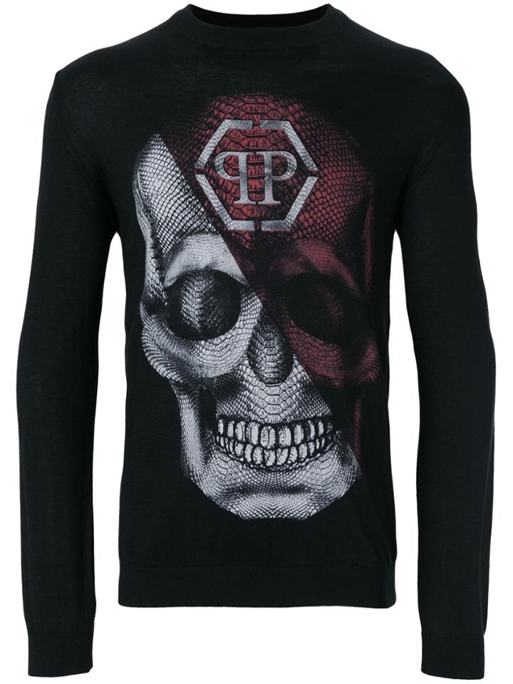 Philipp Plein Printed Jumper - Black