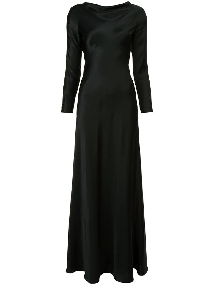 Alberta Ferretti Longsleeved Gown - Black