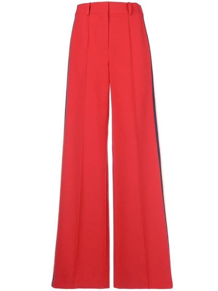 Milly Wide-leg Trousers - Red