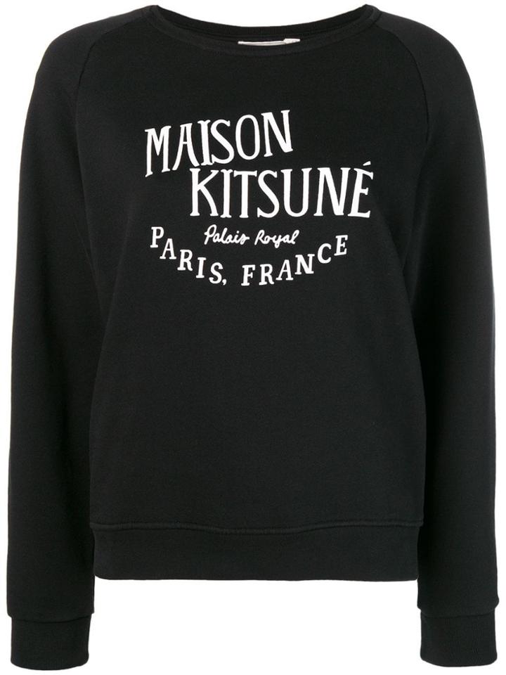 Maison Kitsuné Logo Patch Sweatshirt - Black