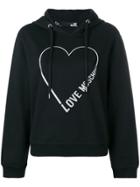 Love Moschino Logo Heart Hoodie - Black