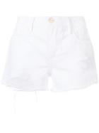 Frame Denim Distressed Shorts - White