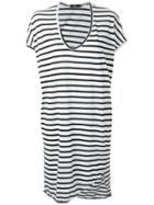 Bassike Striped T-shirt Dress - Black