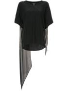 Thomas Wylde Boxy Tie-sleeve T-shirt - Black