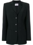William Vintage 1995 Patch Pockets Blazer - Black