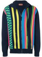 Missoni Colour-bock Zipped Hoodie - Blue