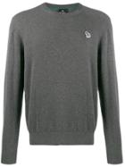 Ps Paul Smith Logo-embroidered Jumper - Grey
