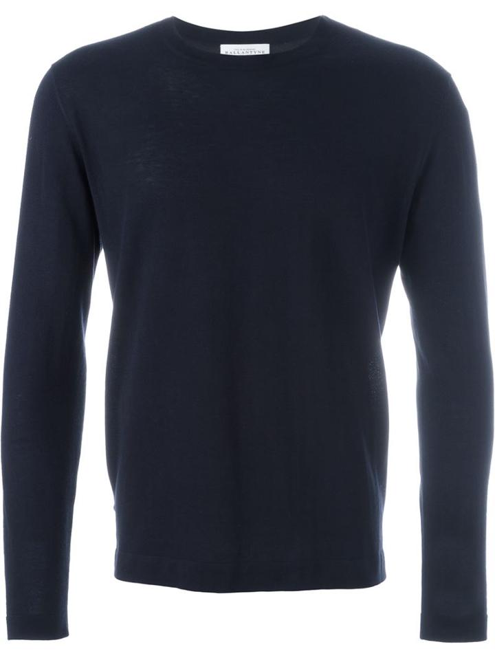 Ballantyne Crew Neck Pullover, Men's, Size: 50, Blue, Cotton