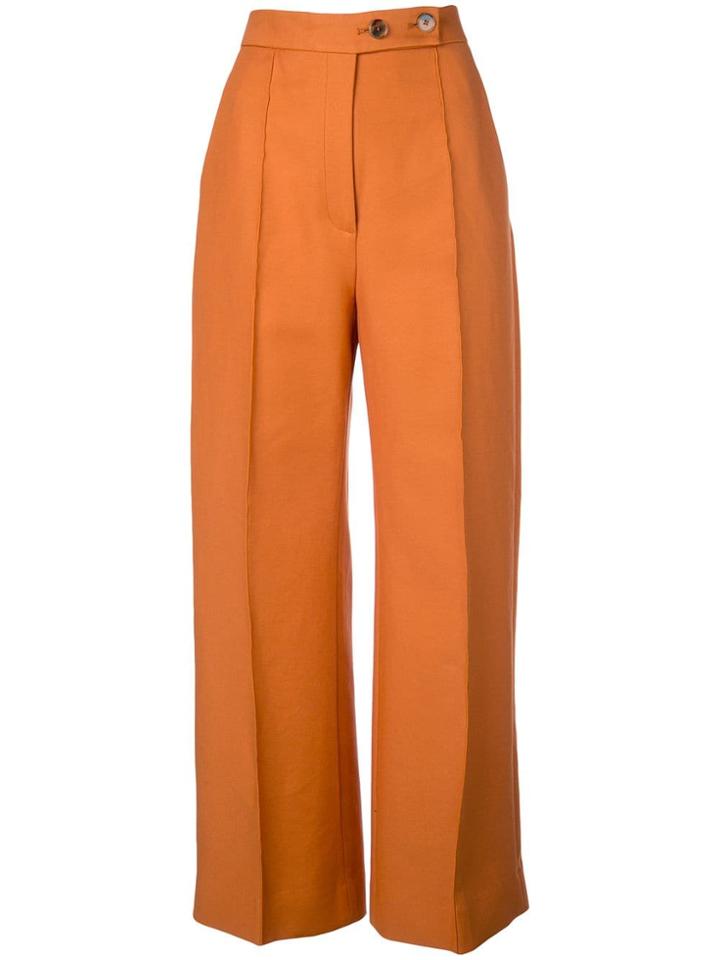 Khaite Yasmin Wide-leg Trousers - Orange