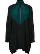 Marni - Two Tone Zipped Collar Top - Women - Silk/acetate - 38, Black, Silk/acetate