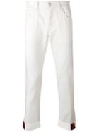 Gucci Web Trim Jeans, Men's, Size: 32, White, Cotton