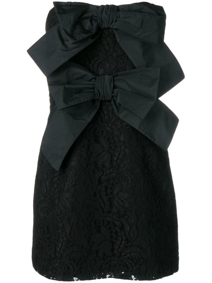 Brognano Floral Lace Mini Dress - Black