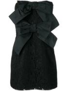 Brognano Floral Lace Mini Dress - Black